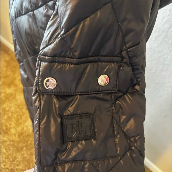 Ralph Lauren Black Quilted Puffer Jacket - Picture 3 of 5